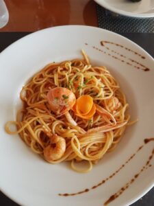 spaghetti with shrimp
